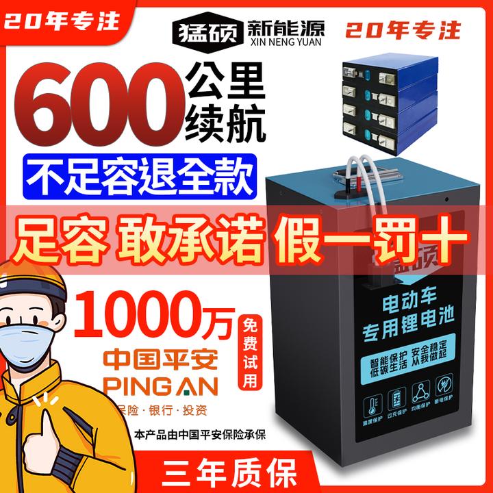 猛硕电动车锂电池48v伏二轮三轮磷酸铁锂电池骑手用锂电年终促销