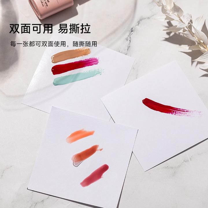 美甲调胶纸日式可撕防水加厚双面调胶本一次性彩绘调色纸美甲工具