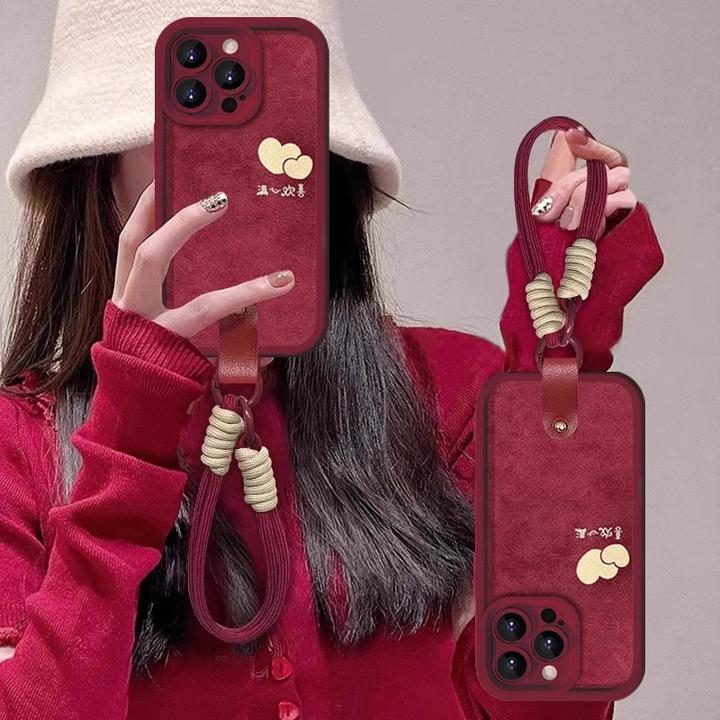 好运连连适用苹果16promax手机壳新年款iPhone15pro保护套14挂绳