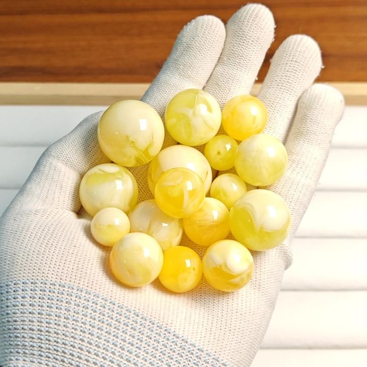 【二代精选】妖孽飘白花圆珠散珠DIY配饰配件