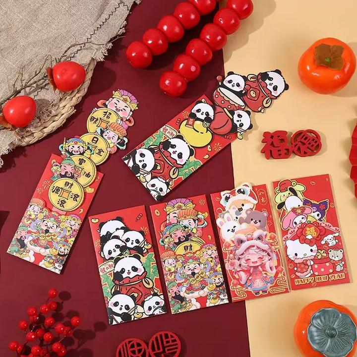 2025蛇年新款红包抽拉设计创意红包利是封结婚可爱新年压岁包F375