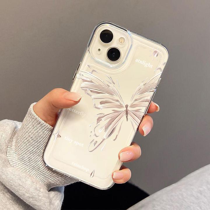金色蝴蝶苹果iphone15P手机壳14promax透明13pro高级12/11/XR78
