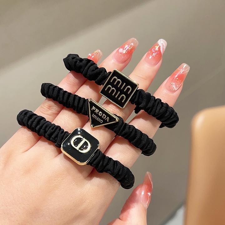 高级感字母小肠发圈女扎头发橡皮筋高弹力耐用不伤发简约头绳头饰