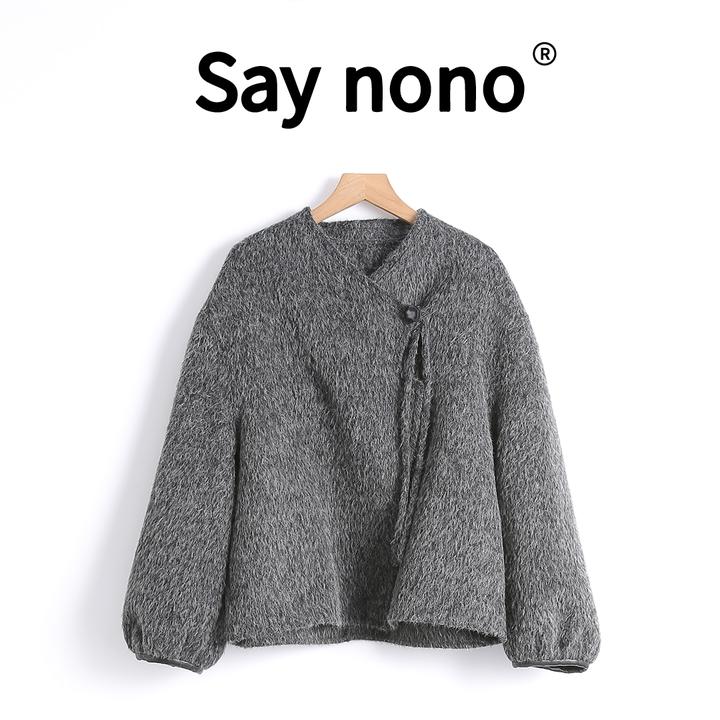 懒猫nono│Saynono苏丽贝贝+绵羊毛短款上衣外套 /SYSS59271
