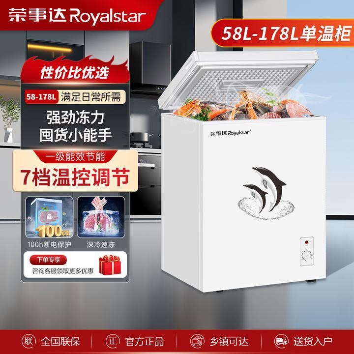 荣事达冷柜【58-178升单温】一级节能全冷冻柜小型冷藏冷冻