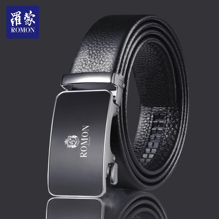 JH罗蒙男士时尚新款自动扣皮带PD006