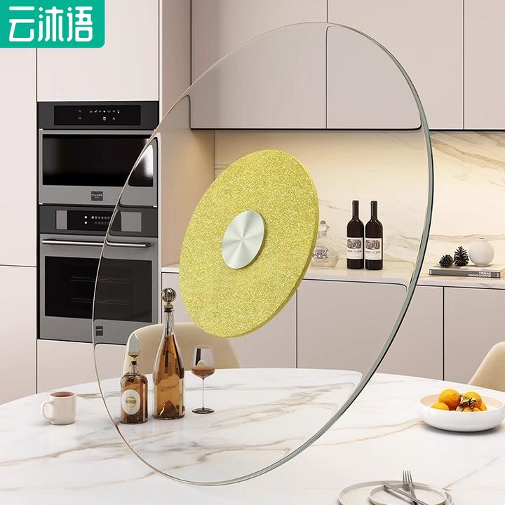云沐语转盘餐桌转盘旋转圆桌转盘落地圆形转盘饭桌转盘吃饭转盘
