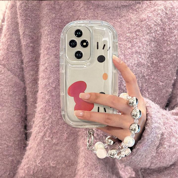 凯蒂猫表情适用于荣耀200手机壳全包防摔小众honor200pro硅胶新款