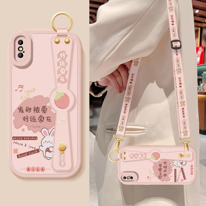 苹果x手机壳xsmax斜挎腕带挂绳xr全包防摔xs保护套十x硅胶软壳女