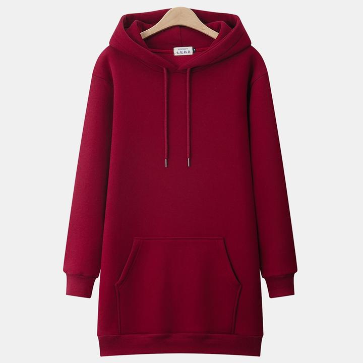 秋冬新款2024大码卫衣女胖mm200斤宽松中长款套头外套加绒加厚潮