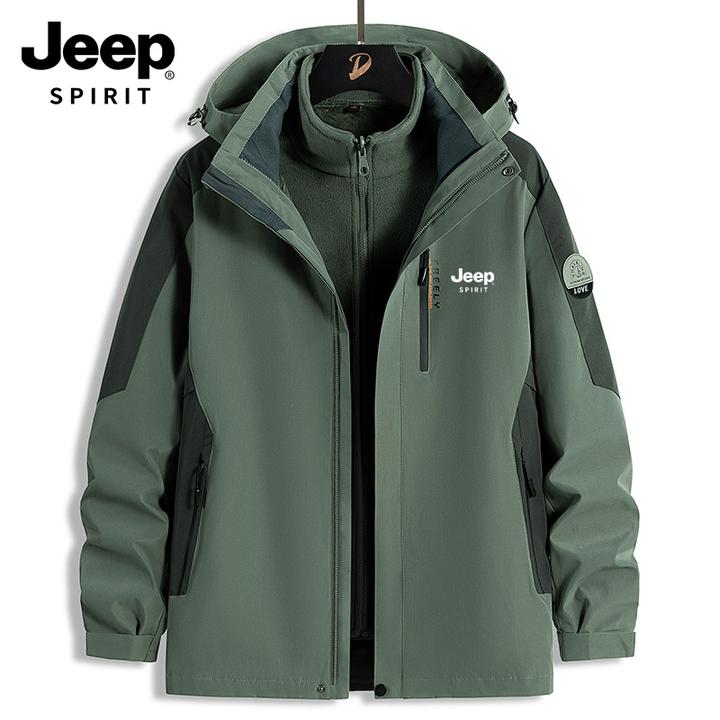JEEP吉普冲锋衣夹克外套情侣2025春秋冬新爆款保暖三合一休闲男士