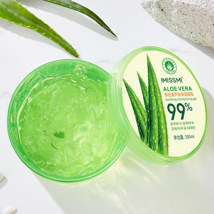 到手2盒IMISSMI库拉索芦荟胶保湿凝胶水润清爽保湿300ml