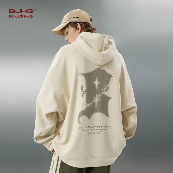 BJHG不计后果连帽卫衣外套男款秋季衣服美式潮牌重磅情侣外套上衣