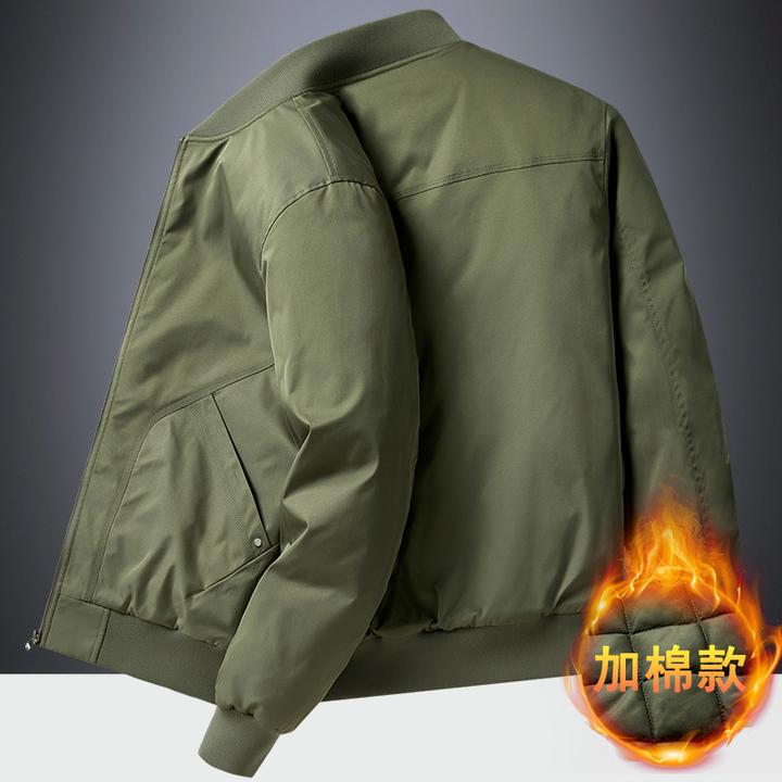 秋冬季新款棉衣加棉加厚工装棒球领美式休闲夹克棉服宽松保暖外套