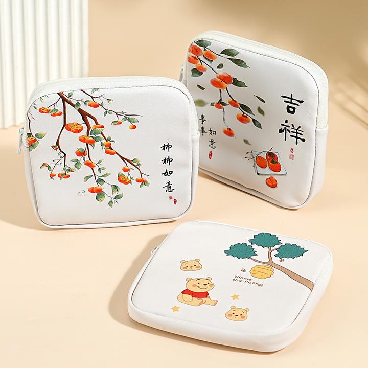 新款口红化妆包小众卫生巾收纳包便携学生姨妈巾袋卫生棉月事小包