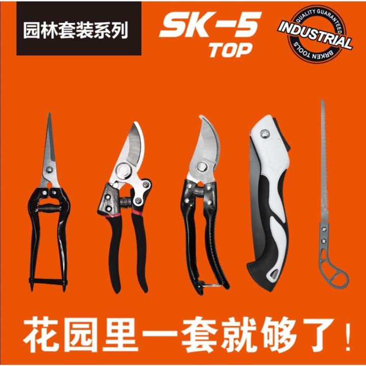 【园艺五件套】修枝剪家用套装工具盒装多功能修枝剪鸡尾锯子折叠锯