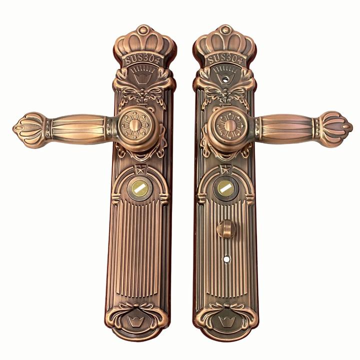 （拍1发5）1616皇冠头不锈钢多功能拉手红古防盗门多功能双加衬