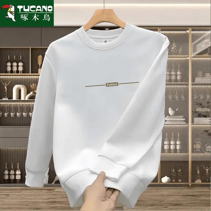 啄木鸟卫衣男士宽松新款春秋圆领加厚长袖上衣时尚百搭休闲秋衣男