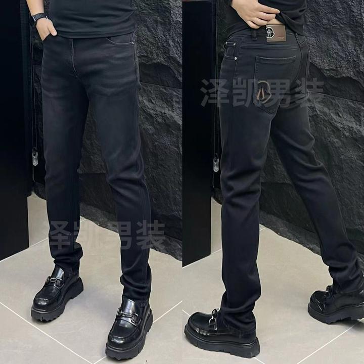 6838小脚牛仔裤男士百搭时尚修身潮流黑灰色牛仔裤