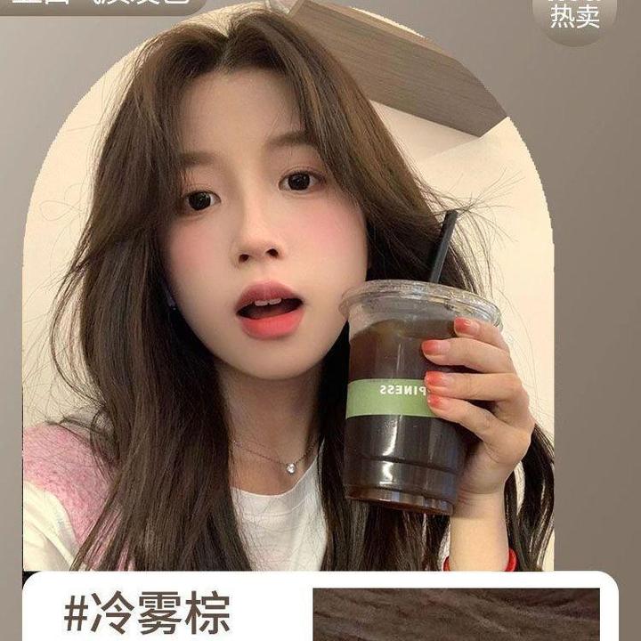 【买一送一】冷雾棕色染发剂显白植物萃取在家自己染显白棕色染发剂