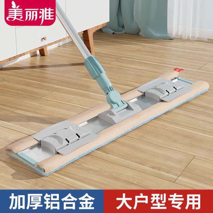 美丽雅平板拖把夹布式家用2024新款夹抹布毛巾拖布一拖净懒人地拖