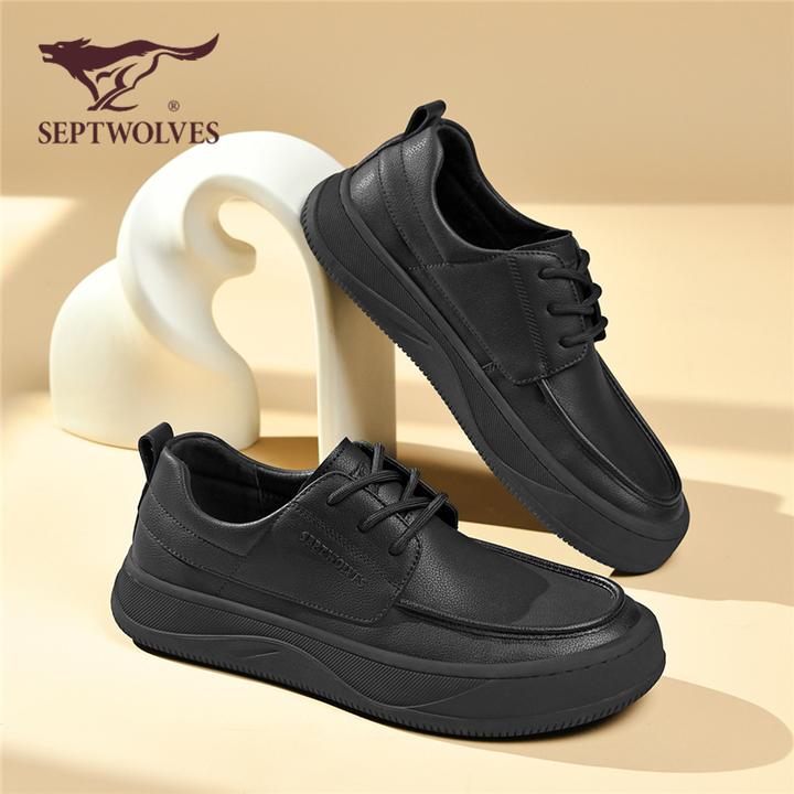 七匹狼男士商务鞋秋冬新款英伦风男鞋潮鞋休闲皮鞋男舒适时尚0660