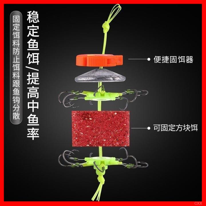 线方块型万能翻爪钩防固定器防爆炸钩八器饵卡饵倾倒饵料器器固固