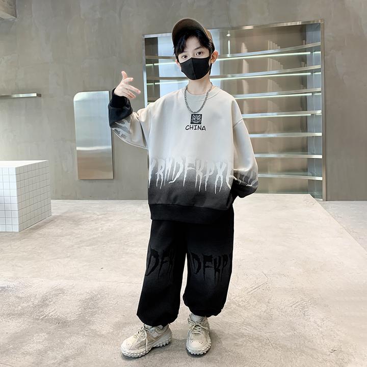 儿童装男童秋装卫衣套装2024新款春秋款中大童秋季运动男孩帅气潮