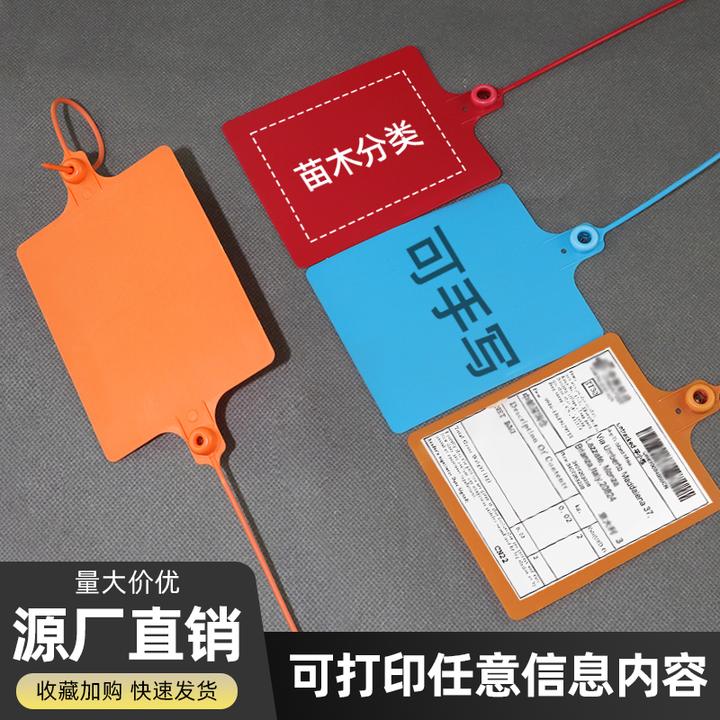 中通快运吊牌专用双头挂签橙色物流快递单粘贴塑料标签总部标准锁