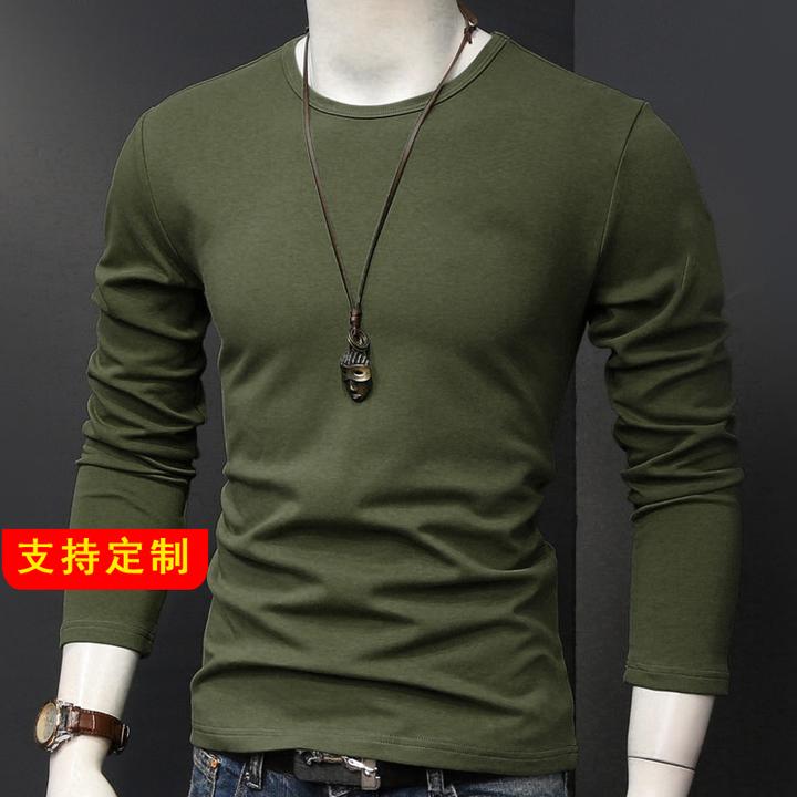 军绿体恤战友聚会纪念上衣服装退役军迷人长袖T恤训练体恤秋保暖
