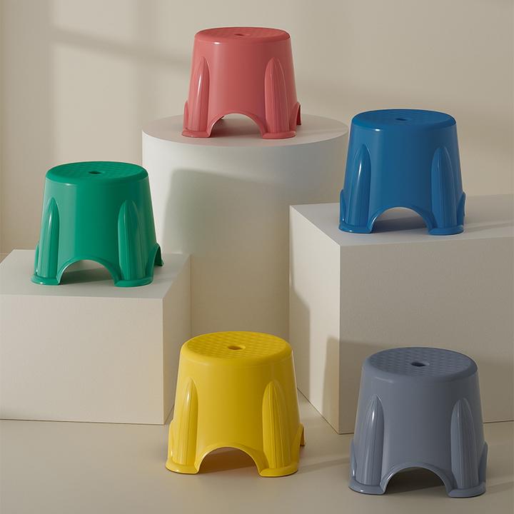 小凳子塑料板凳家用儿童凳圆凳加厚防滑踩脚胶凳脚踏宝宝洗澡矮凳