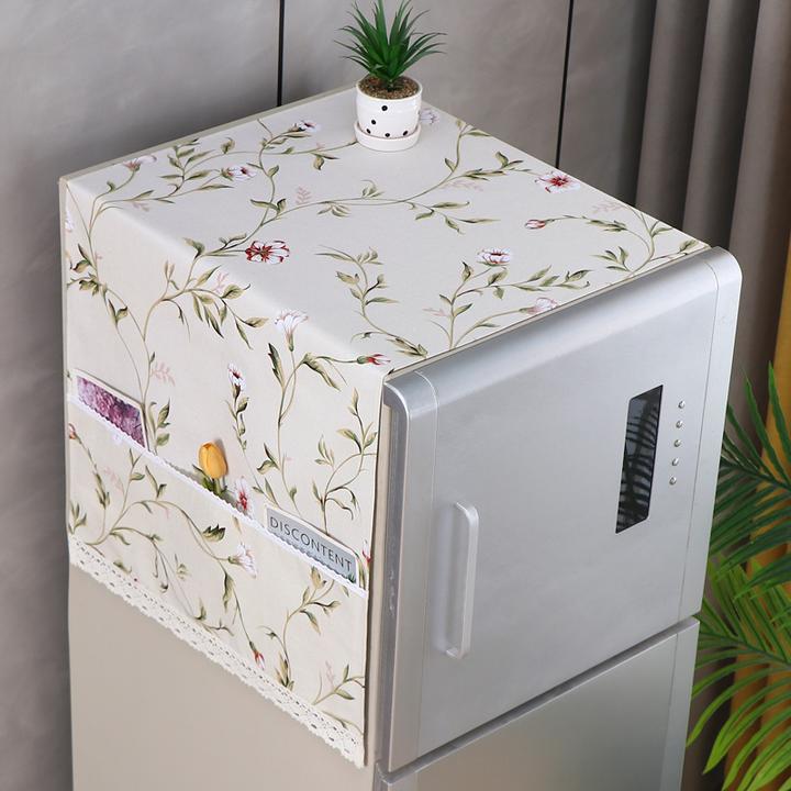 冰箱罩子防尘罩防水单开门双开门冰箱罩盖巾洗衣机防尘布顶部盖巾