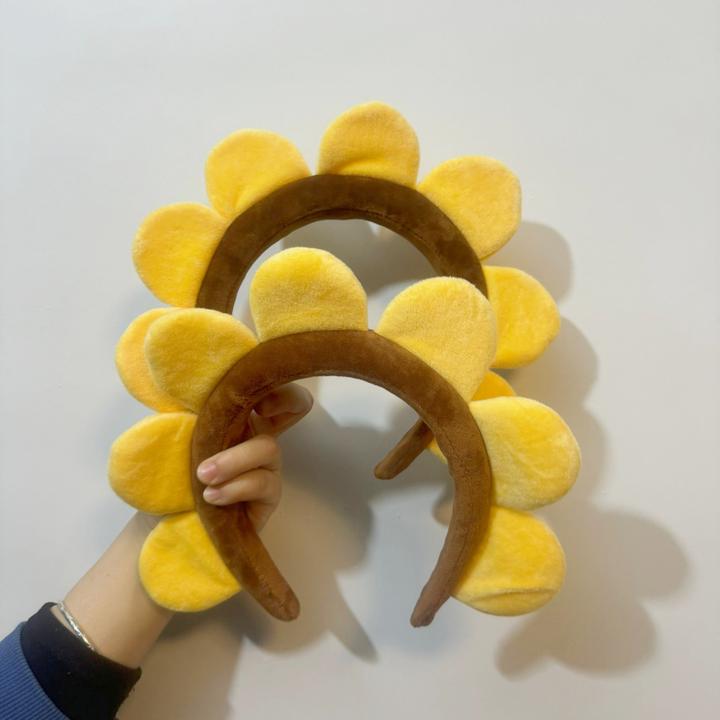 可爱太阳花头箍发卡少女心向日葵洗脸防滑敷面膜装扮发箍新款头饰