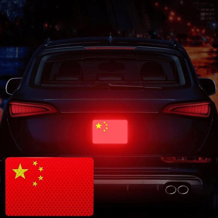 强反光车贴五星车身车标汽车3D立体爱国装饰遮划痕闪亮