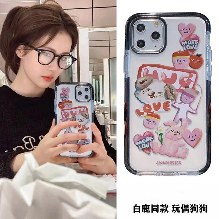 白鹿同款玩偶狗狗适用苹果13手机壳iPhone14女款11创意12promax软