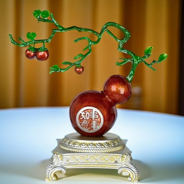 【福到家来】中式葫芦造型纯手工彩绘艺术家居办公博古架摆件品