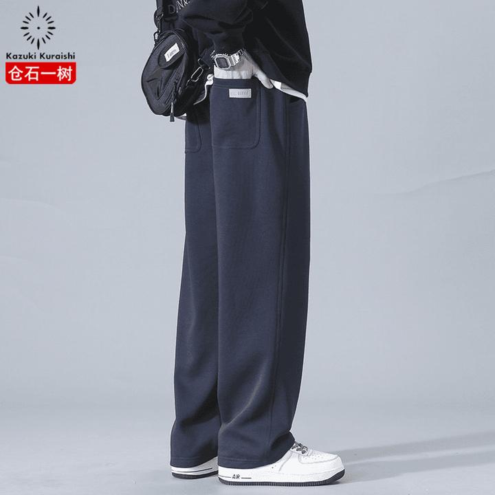 仓石一树宽松裤子男春秋季潮牌潮流休闲高街运动阔腿薄款长裤卫裤