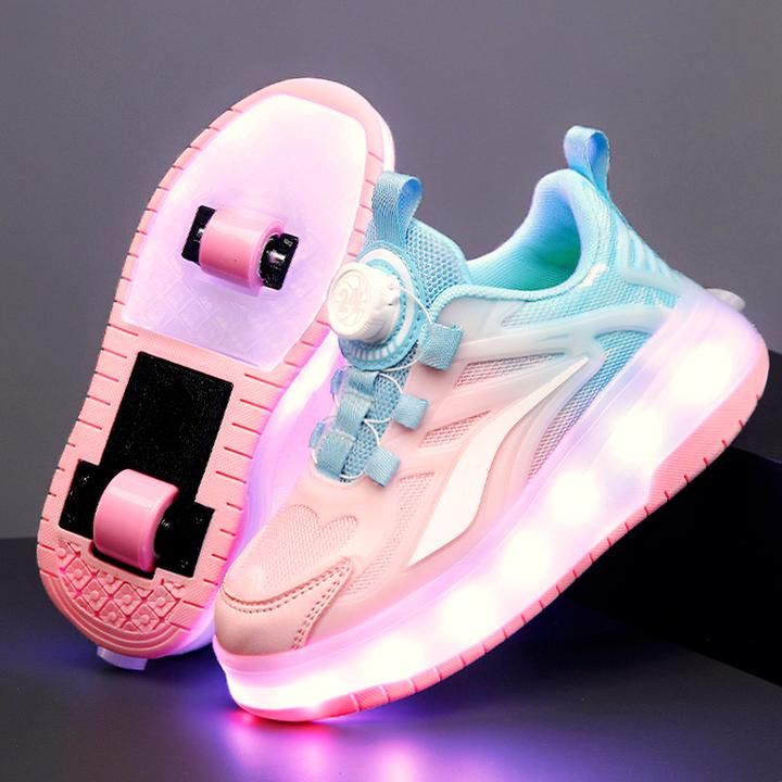 暴走鞋女童鞋2025秋季新款儿童鞋子发光轮滑鞋大童学生童鞋6-12岁