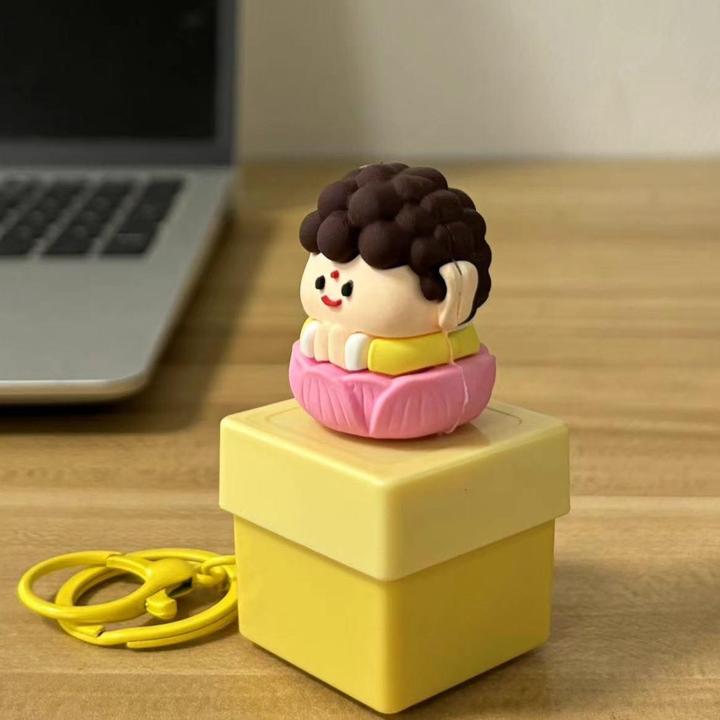 唱莫生气的佛祖语音挂件好运莲莲按键发声解压钥匙扣玩具电子木鱼