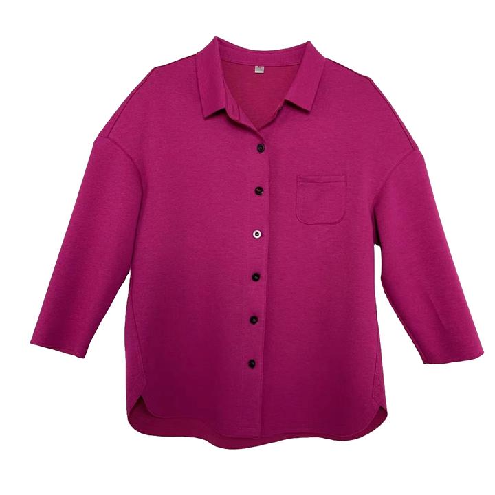 新品上架百搭纯色时尚休闲女士宽松妈妈装开衫大码女装减龄显瘦