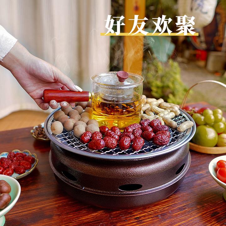 复古多功能围炉煮茶炭烤炉烤肉炉围炉煮茶炉子 户外野炊便携式