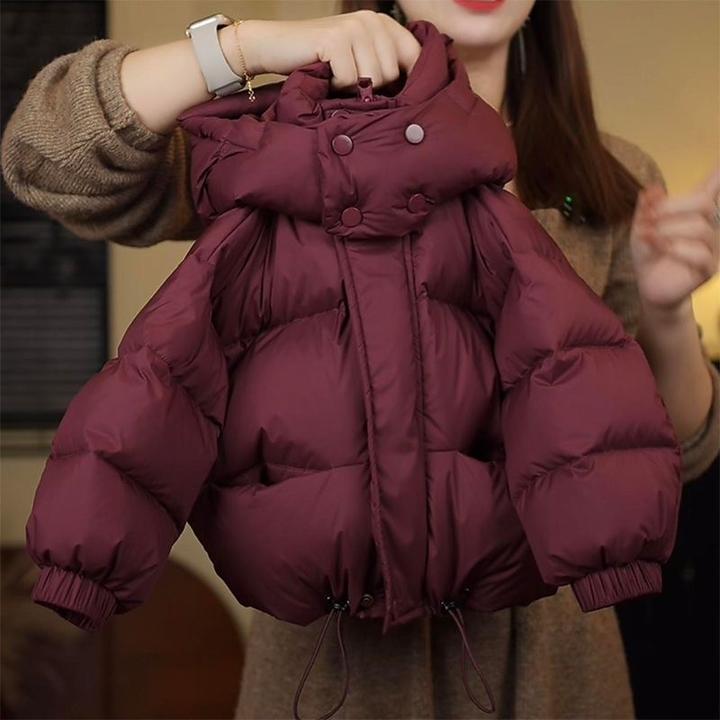 2024冬季新款儿童防寒服韩版男女童加厚保暖短款连帽童装绒丝外套