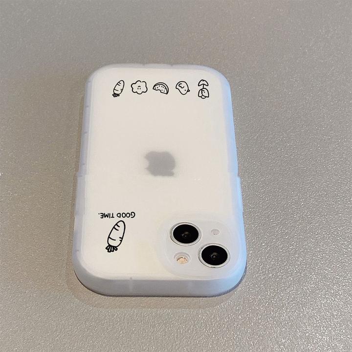 简约萝卜兔子适用于苹果/华为/OPPO/VIVO/小米荣耀全包亮黑手机壳