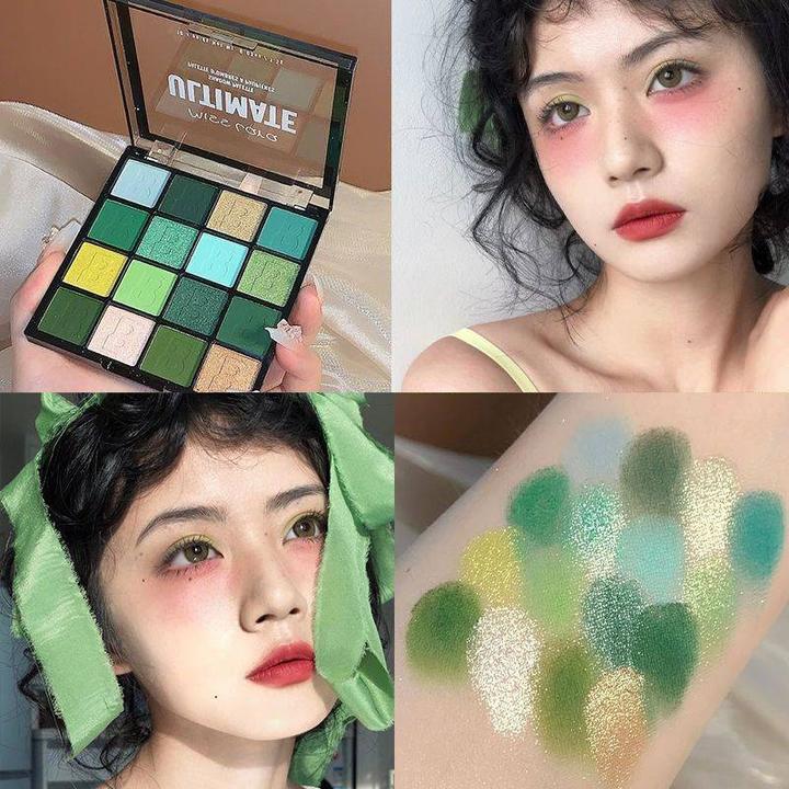 彩色眼影爱好者狂喜十六色眼影哑光珠光欧美学生初学者女cos舞台~