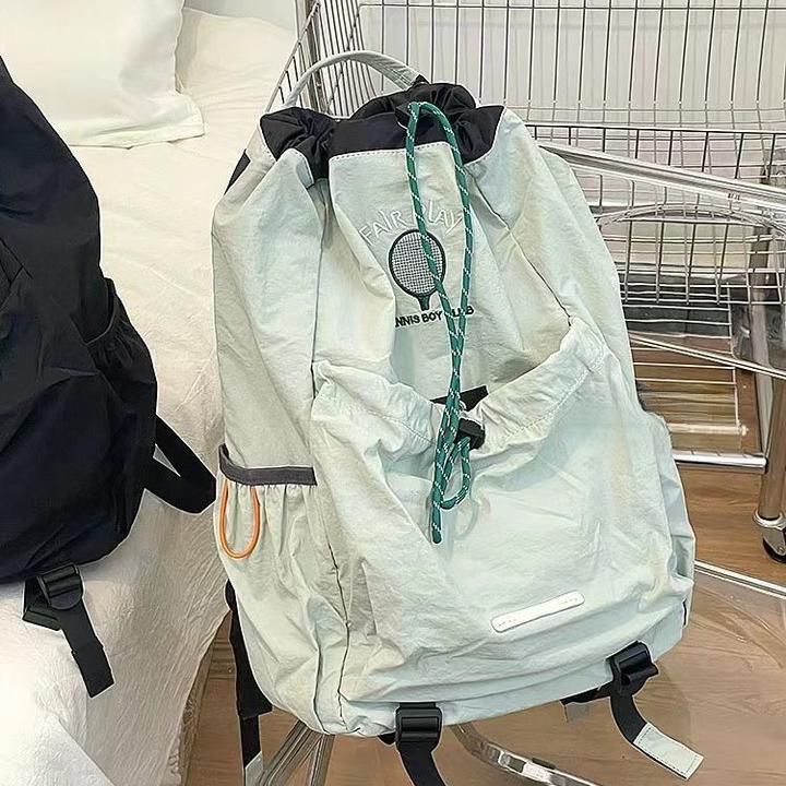 束口抽绳包2024新款大容量旅行轻便登山背包折叠休闲男女羽毛球包