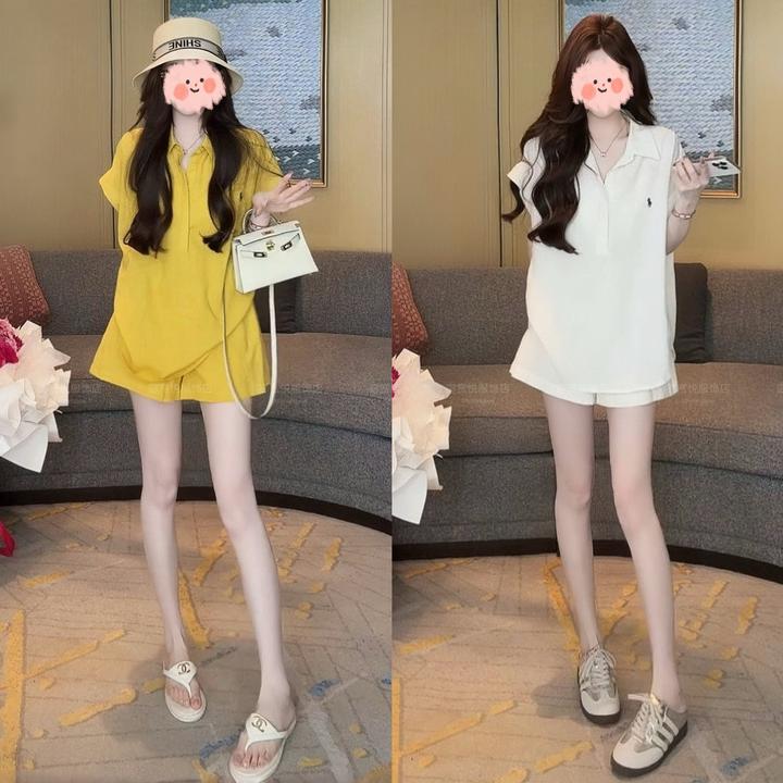 2025夏季新款老钱风松弛感知性风百搭舒适上衣修身冰感短裤套装女