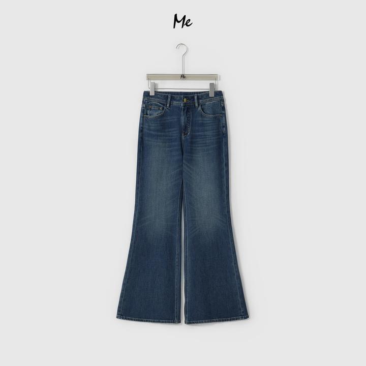 ME【CE猫爪微喇蓝牛】重工水洗抓纹高腰高弹显瘦百搭牛仔裤MESA0129