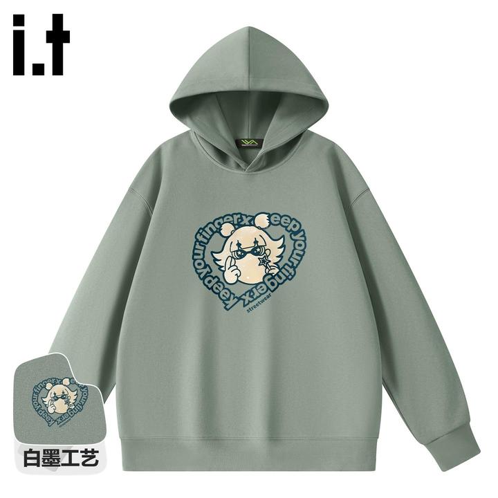 it FINGERCROXX森系连帽卫衣男秋季新款宽松休闲男女同款外套上衣