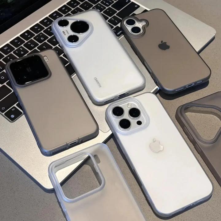 磨砂大孔适用iPhone17手机壳华为P70vivoppo小米透明全包防摔软壳