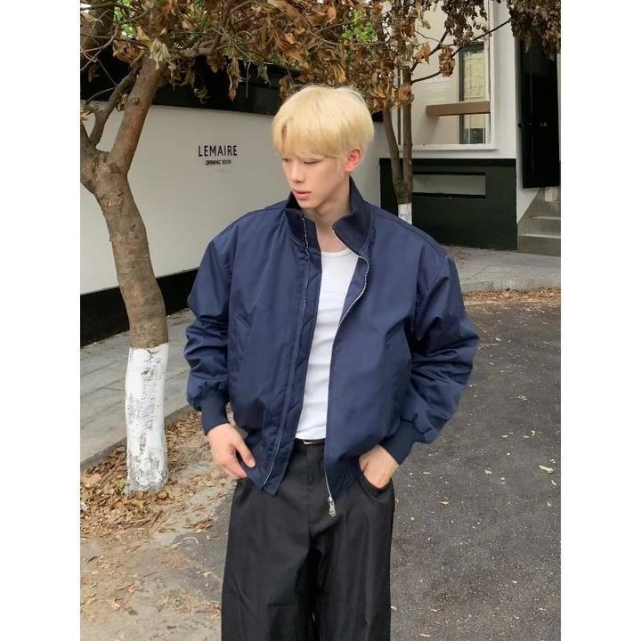 2025秋季新款立领飞行员风衣保暖男美式短款外套情侣高街潮流